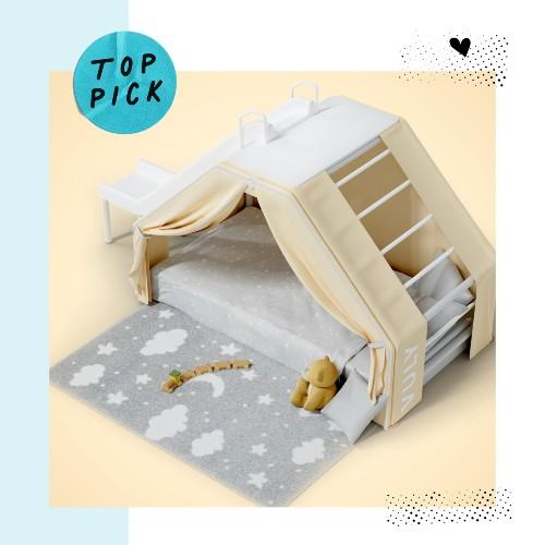 The new Vuly Den turns a very ordinary bedroom into your very own indoor camping adventure! Complete witha quality foam mattress, a play fort with an extendable cover included – you will go from ultimate bed fortress to camping adventure by night! RRP $1299 